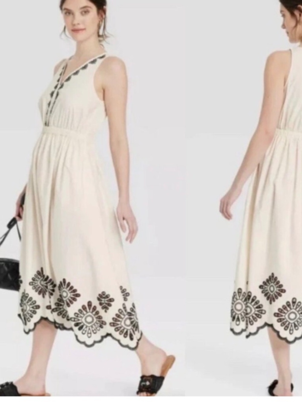 Women's Eyelet Maxi Sundress - Universal Thread